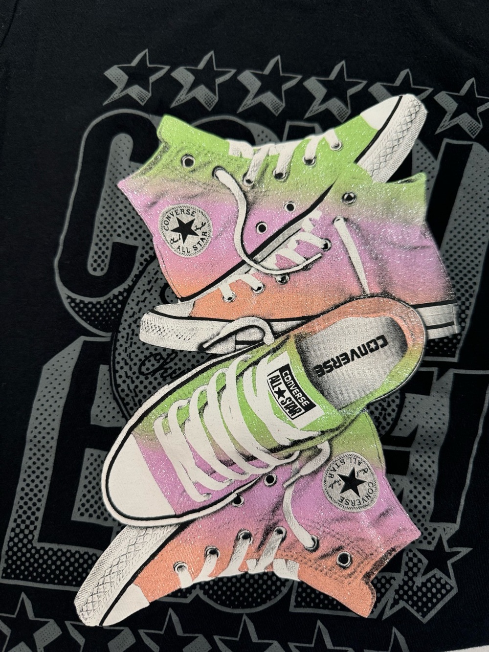 Converse Kids' High-Top Sneakers - Green, Pink, Peach